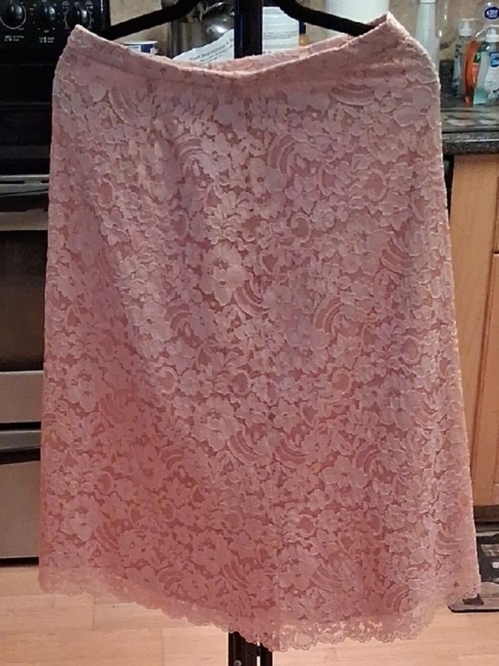 A-Line Lined Lace Skirt